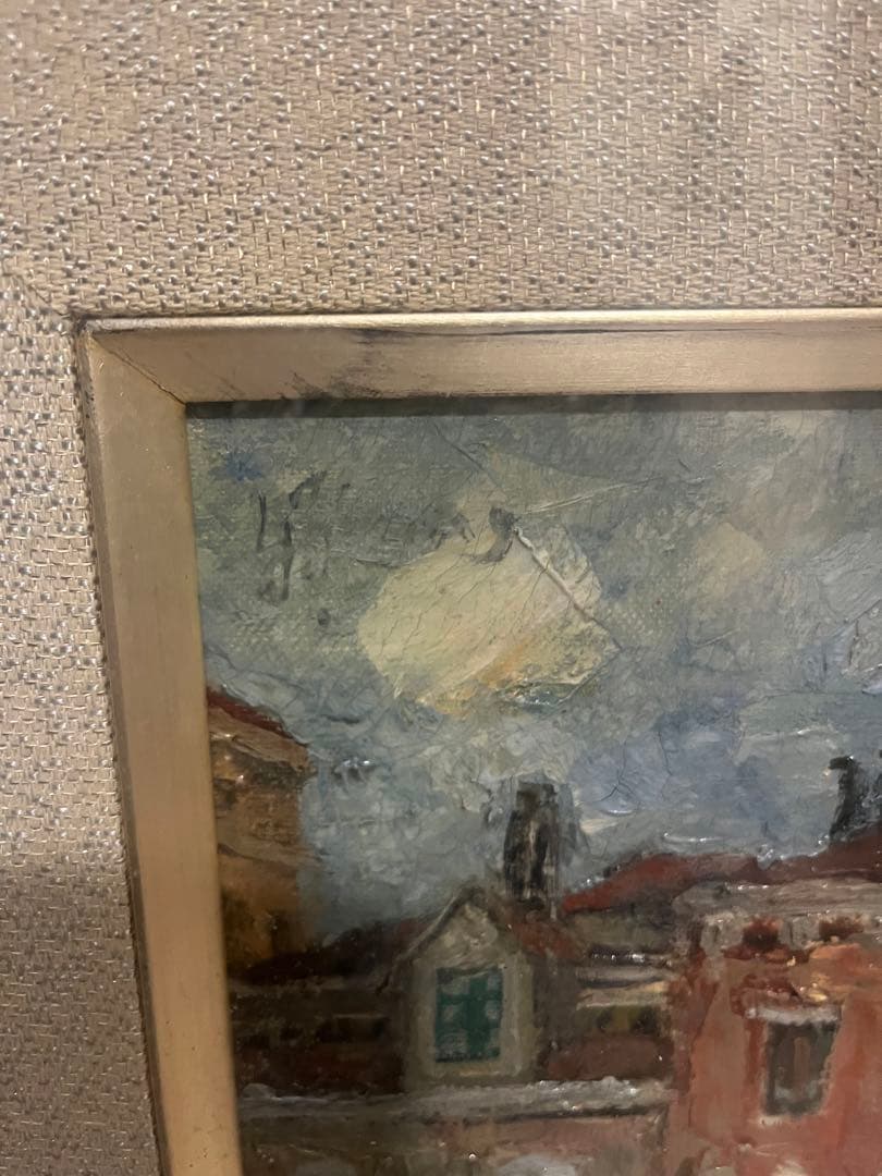 『 ベルサイユの町 』近藤嘉男 絵画 油絵