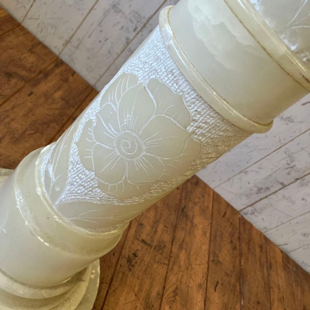アンティーク ドマン 大理石 フロアライト 照明器具 間接照明 花台 花瓶台