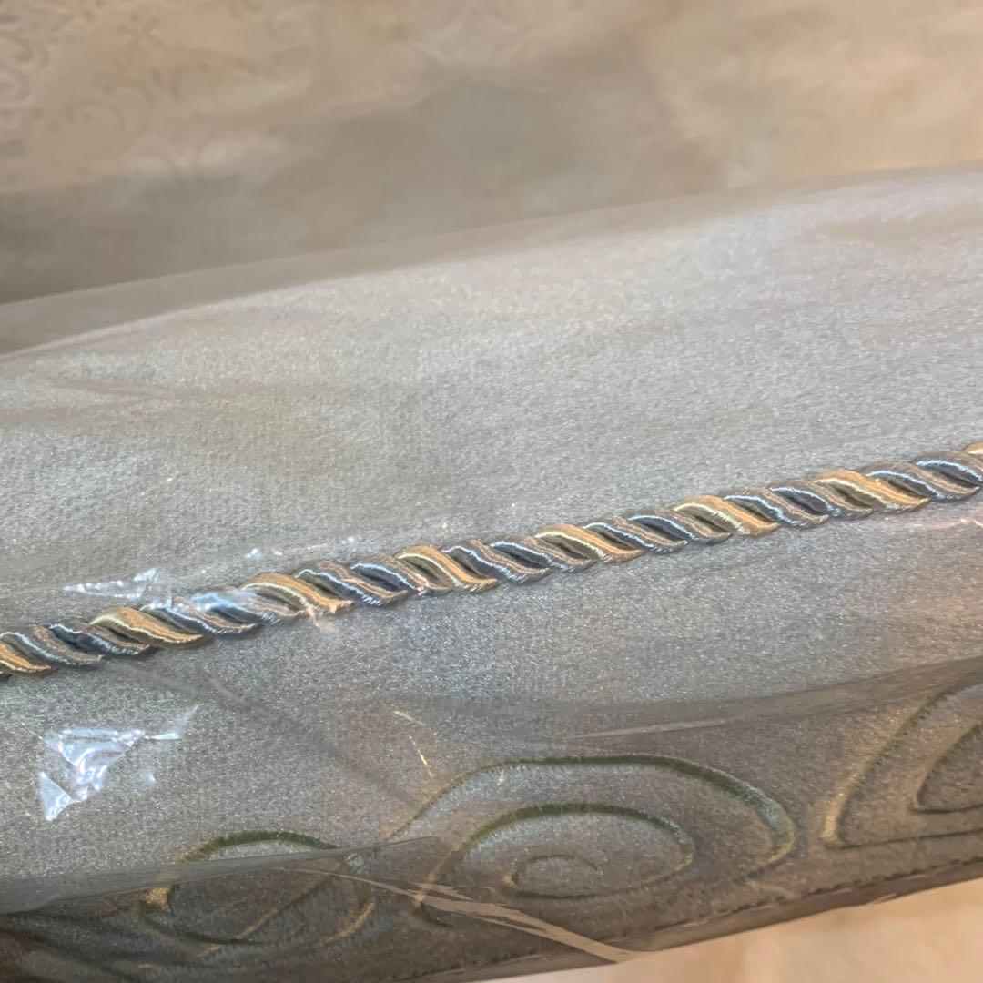 花柄刺繍クッション ブルー ID-543