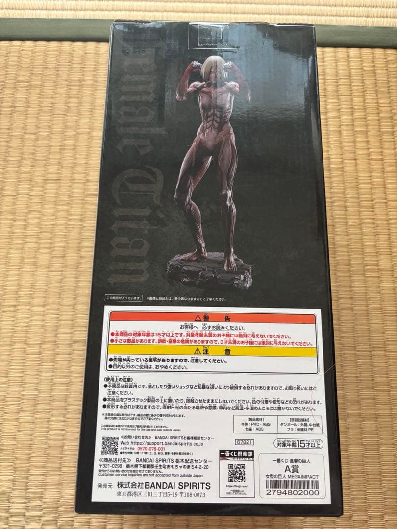 一番くじ 進撃の巨人 〜壁の外の世界〜 A賞 女型の巨人 フィギュア