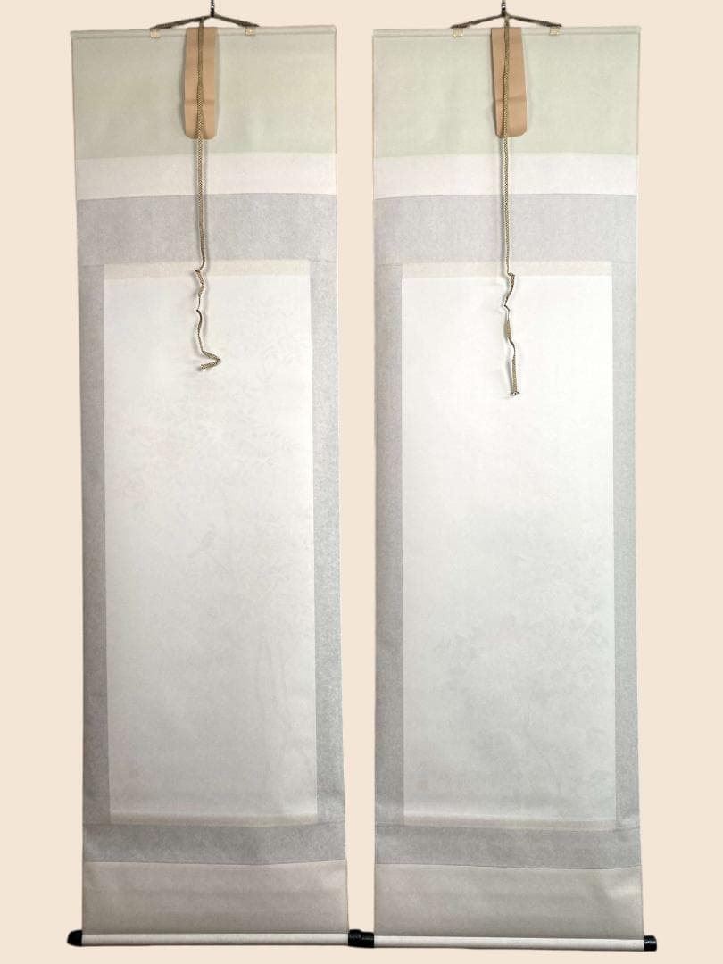 長江桂舟【印刷】『春夏秋冬』四幅対 絹本 共箱 花鳥図 高精細巧芸画 掛軸