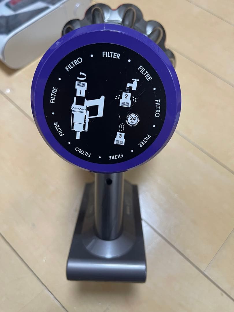 【美品】dyson V10 SV12　純正フロアドック付エコーモード73分