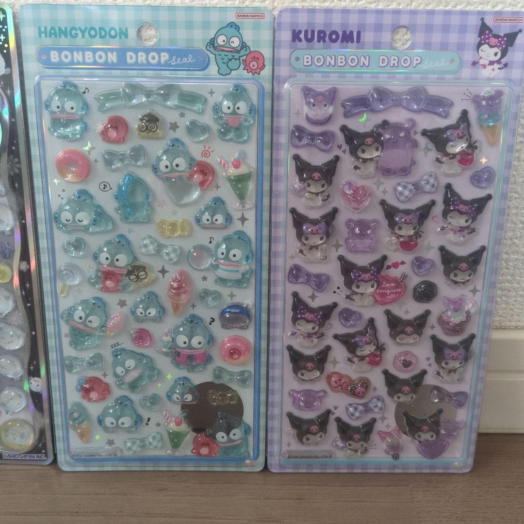 【正規品】ボンボンドロップシール　クロミちゃん&ハンギョドン　4枚セット
