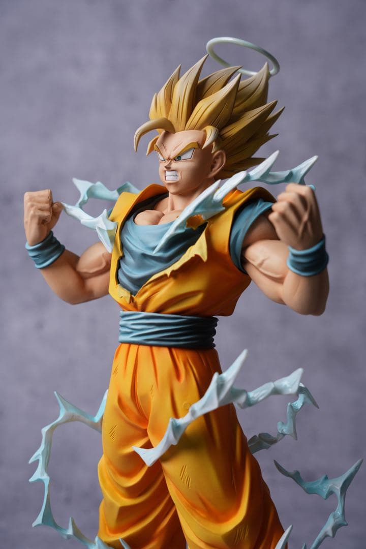 ドラゴンボール 初の超サイヤ人孫悟空 超サイヤ人2の形態運命の対決フルリペイント