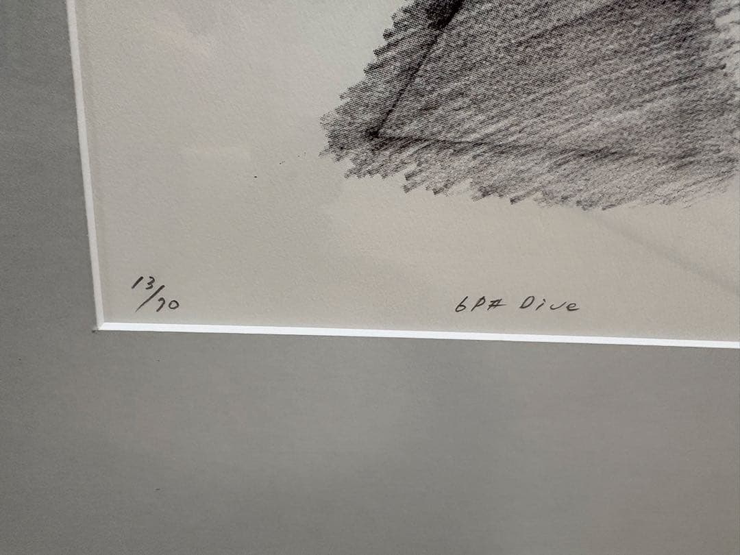 中路則夫(なかじのりお)シルクスクリーン「6P# Dive」1990年制作