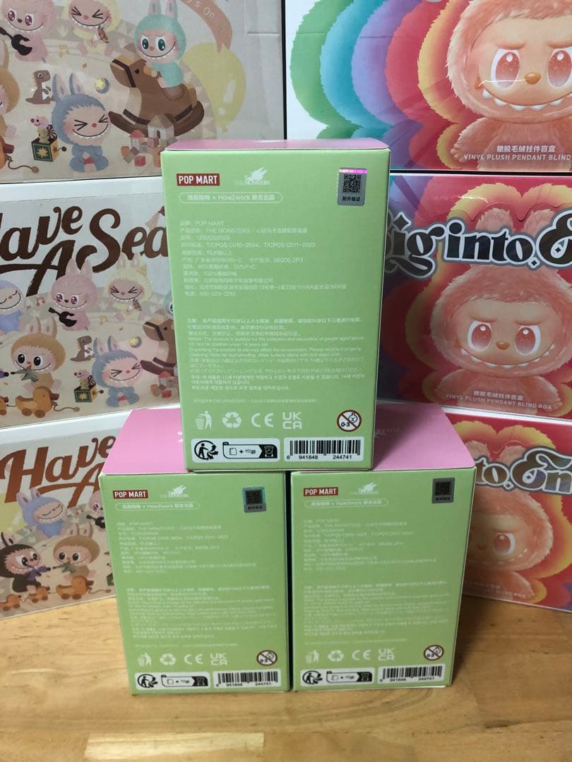 【未開封】 Labubu Exciting Macaron ぬいぐるみ 3ピース