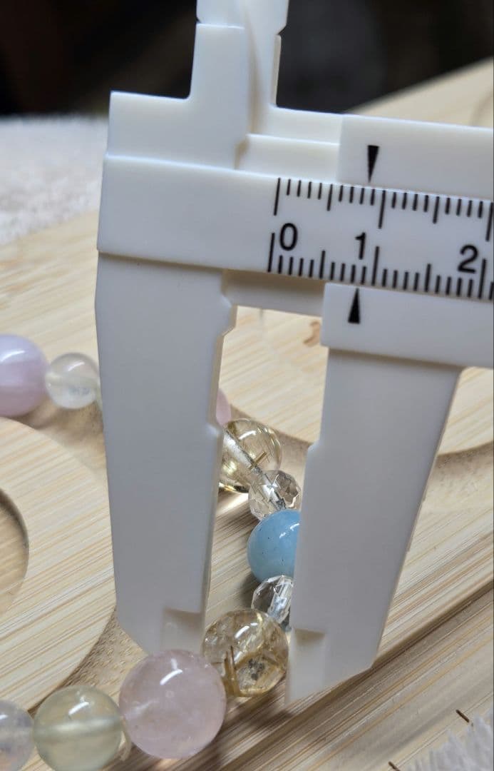 ラリマー・ルチル入デザインブレスレット