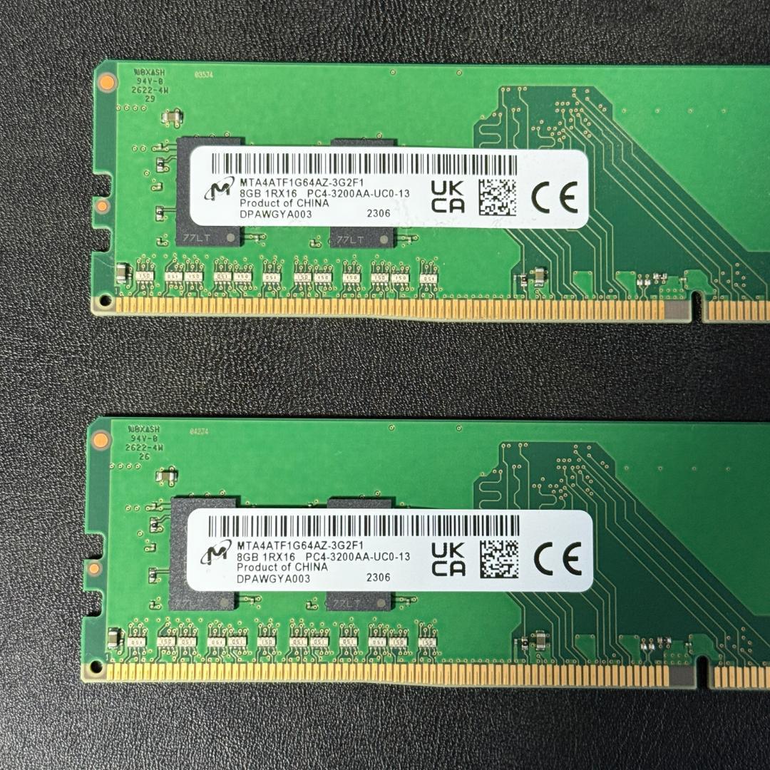 Micron DDR4-3200 16GB(8GBx2) ASUS PC取外し品