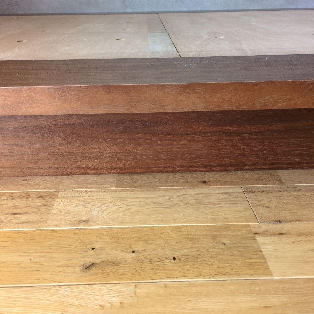 IDEE イデー 木製ダブルベッドフレーム ダークブラウン ウォールナット 無垢