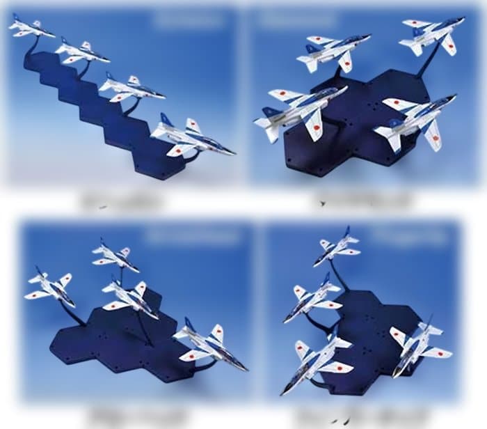 童友社 1/144 T-4 ブルーインパルス 塗装済み 6機セット