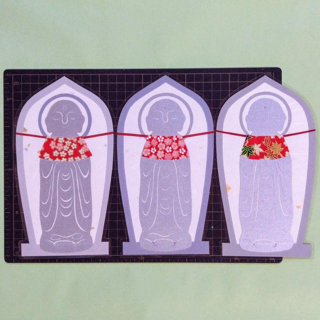 みなぽん【壁面飾り】2点『秋の訪れ～神宮と紅葉』『彼岸花とお地蔵さま』