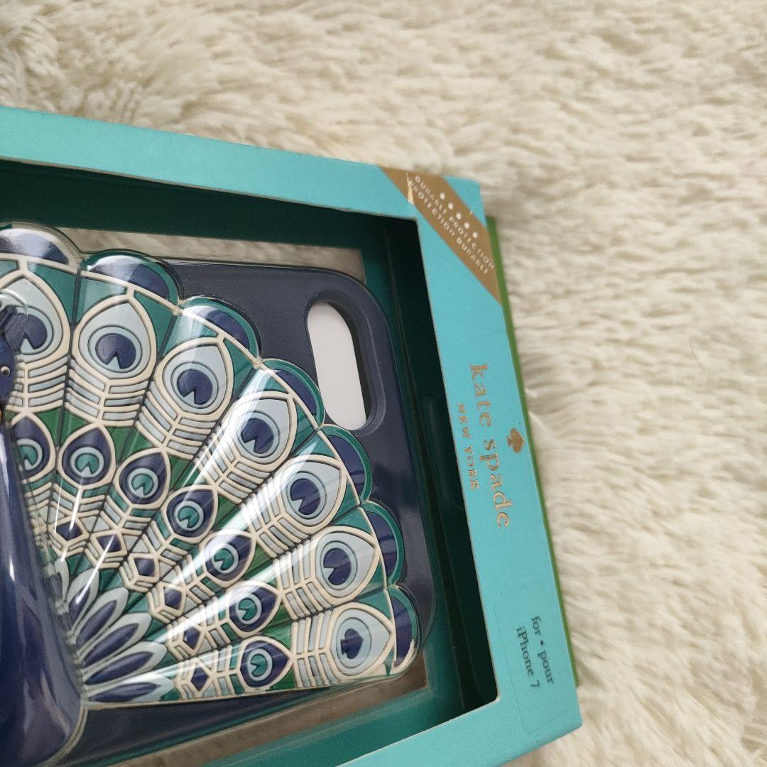 iPhone7/8/SE ケイト・スペード 孔雀 クジャク 九雀