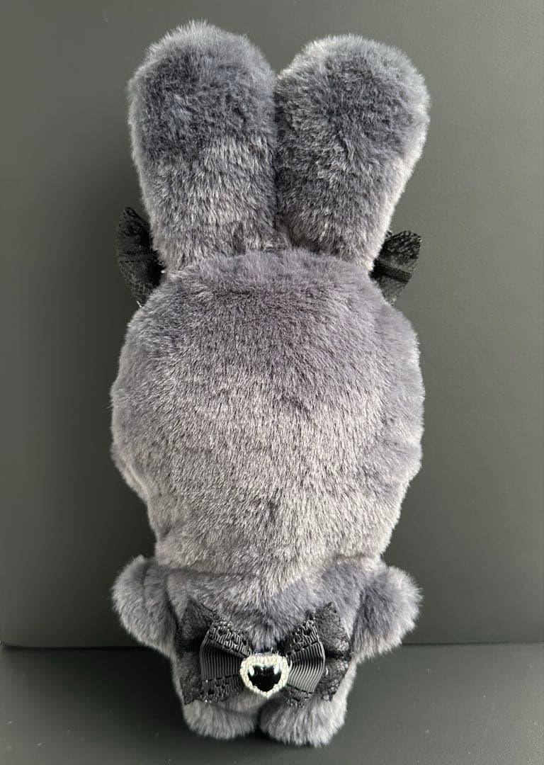 16㎝　着ぐるみ　ぬい服　うさぎ　ダブグレー　チャコールグレー　白　黒　ハート