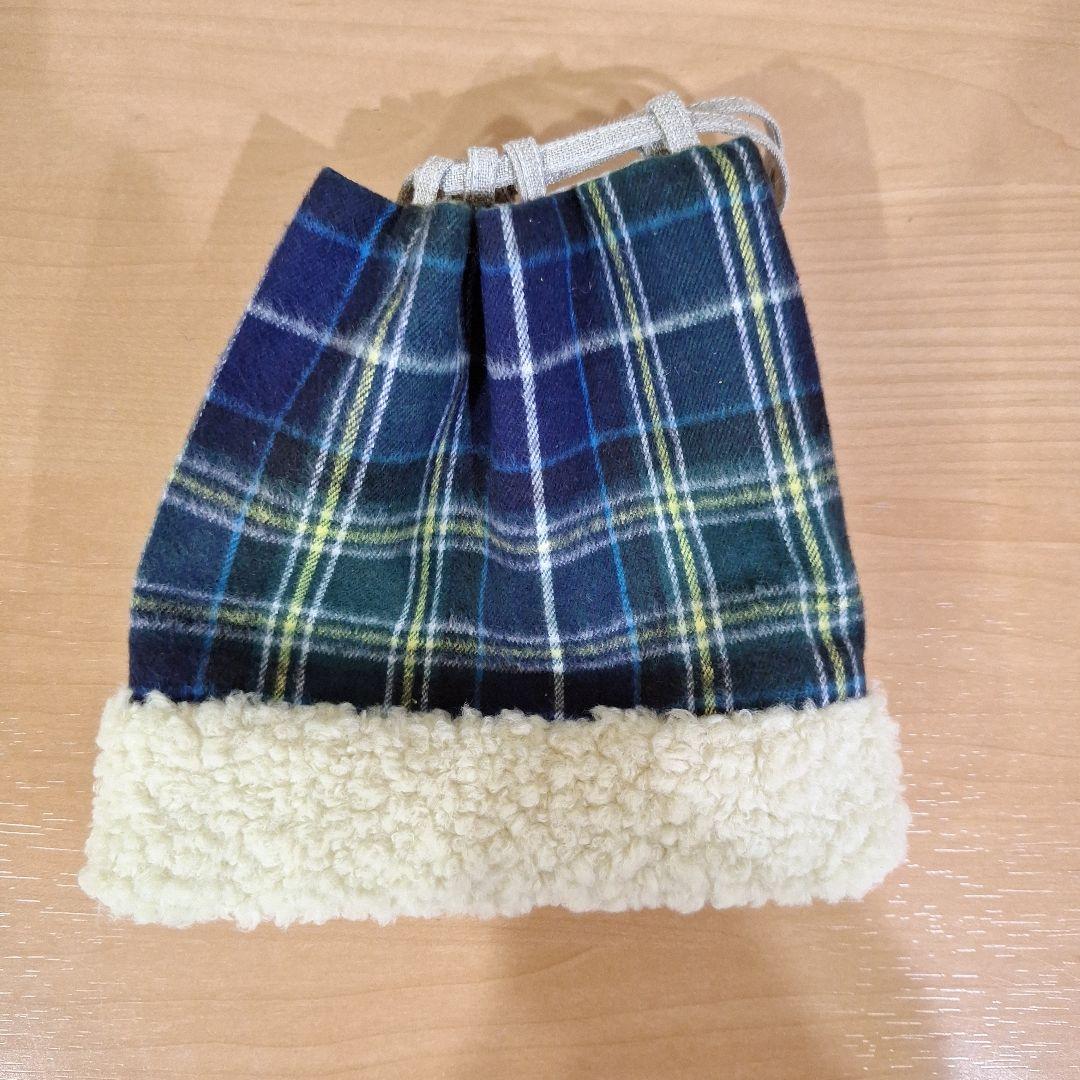 西山眞砂子さん 巾着 チェック&ストライプ【新品未使用】石川ゆみさん