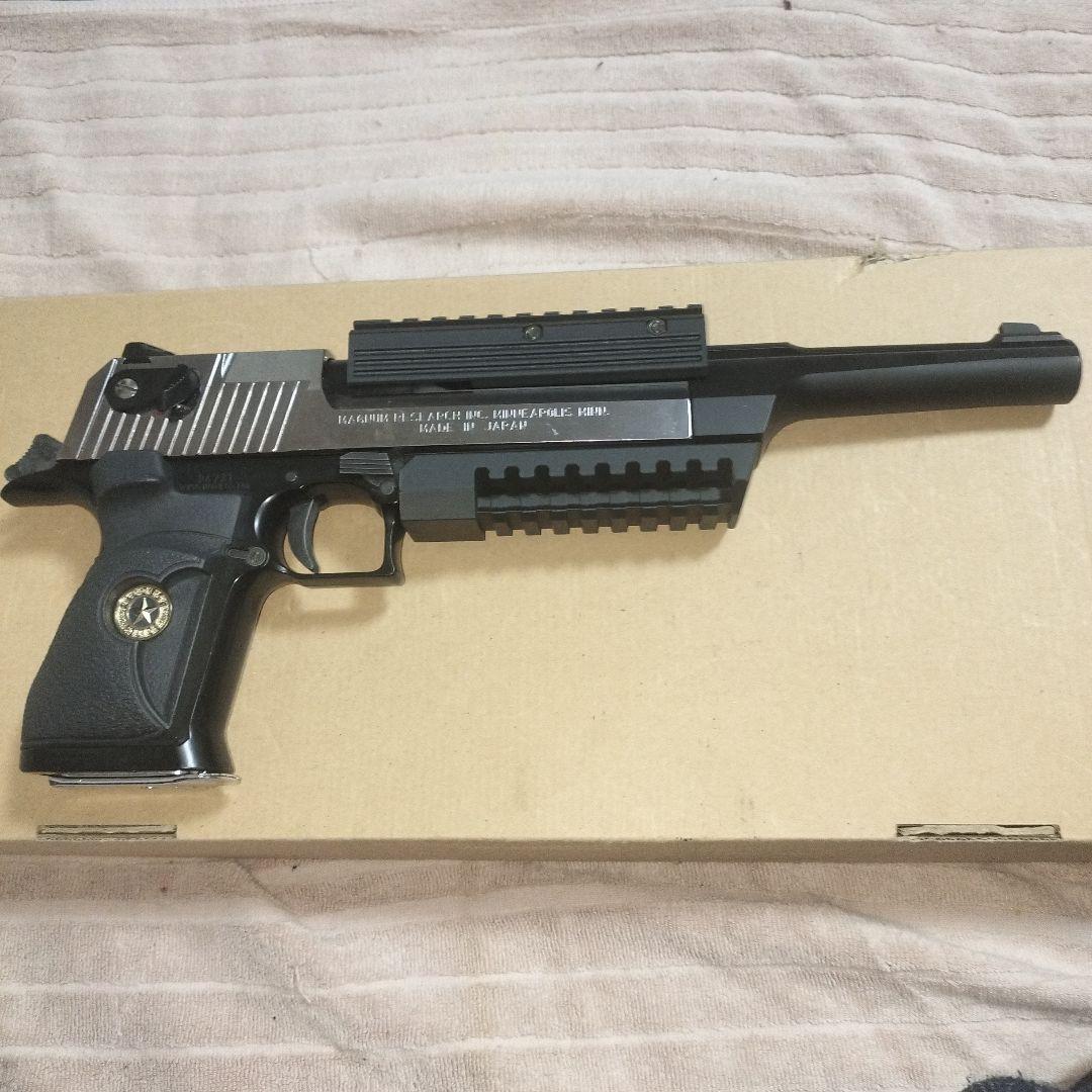 日本製マルイデザートイーグル10インチカスタムガブラック シルバーレール付き