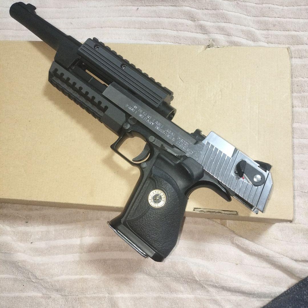 日本製マルイデザートイーグル10インチカスタムガブラック シルバーレール付き