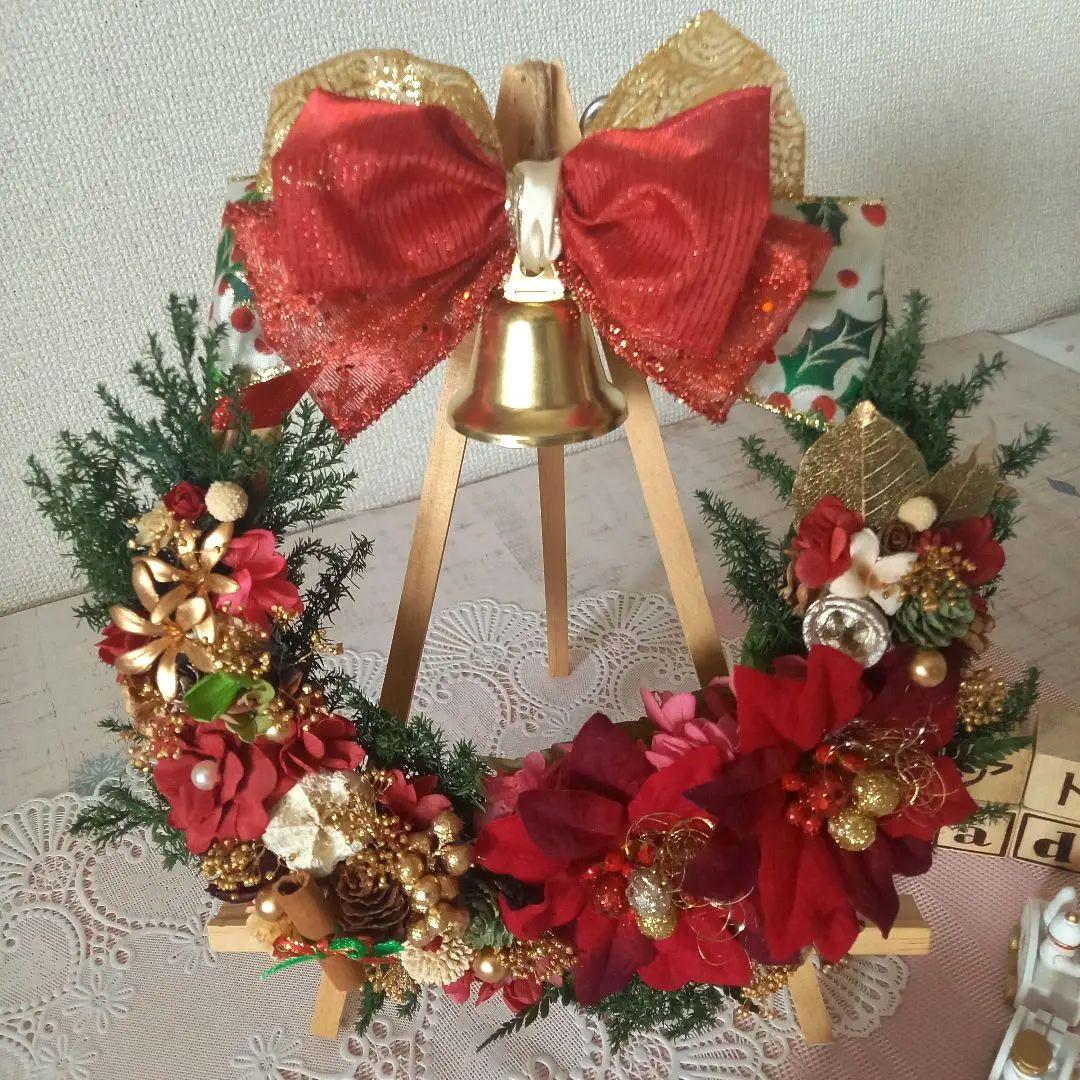 No150  リンリンベルとキラキラリボンのクリスマスリース❄︎.*2024