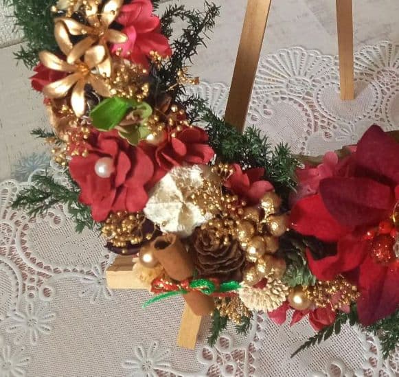 No150  リンリンベルとキラキラリボンのクリスマスリース❄︎.*2024