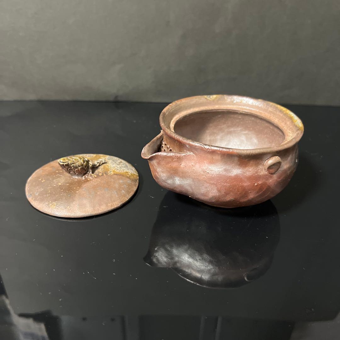 備前焼　宝瓶　茶器　手捻り急須