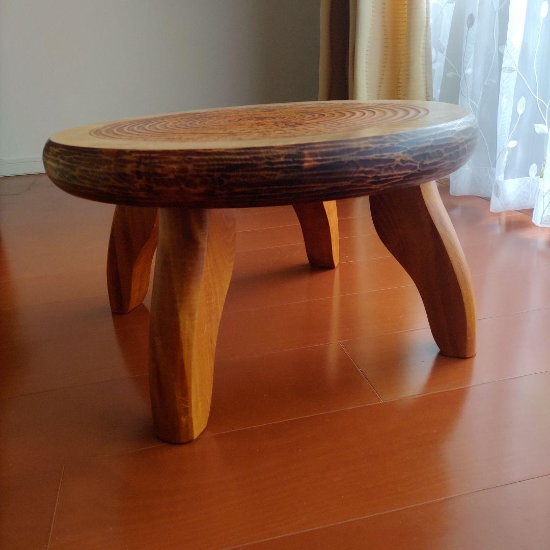 【極美品】欅　一枚板　ちゃぶ台　創作家具　民芸　テーブル　和モダン