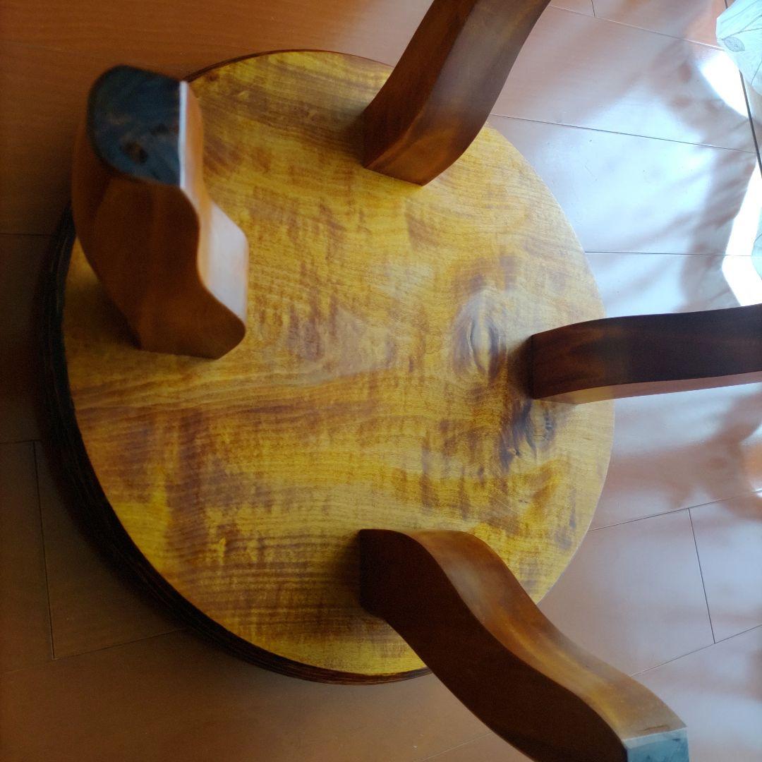 【極美品】欅　一枚板　ちゃぶ台　創作家具　民芸　テーブル　和モダン