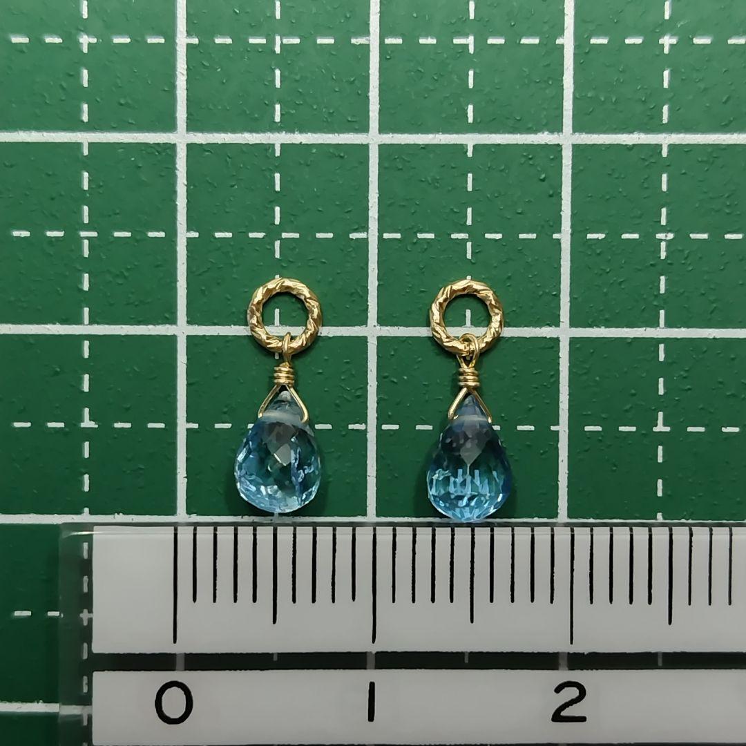 No.1276 希少 サンタマリア アクアマリン ピアス イヤリング チャーム