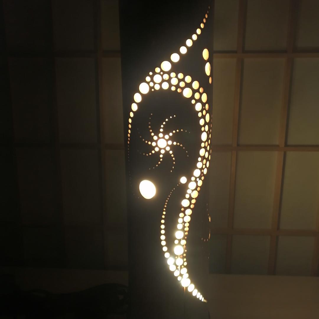 癒し灯火　竹行灯　No23255