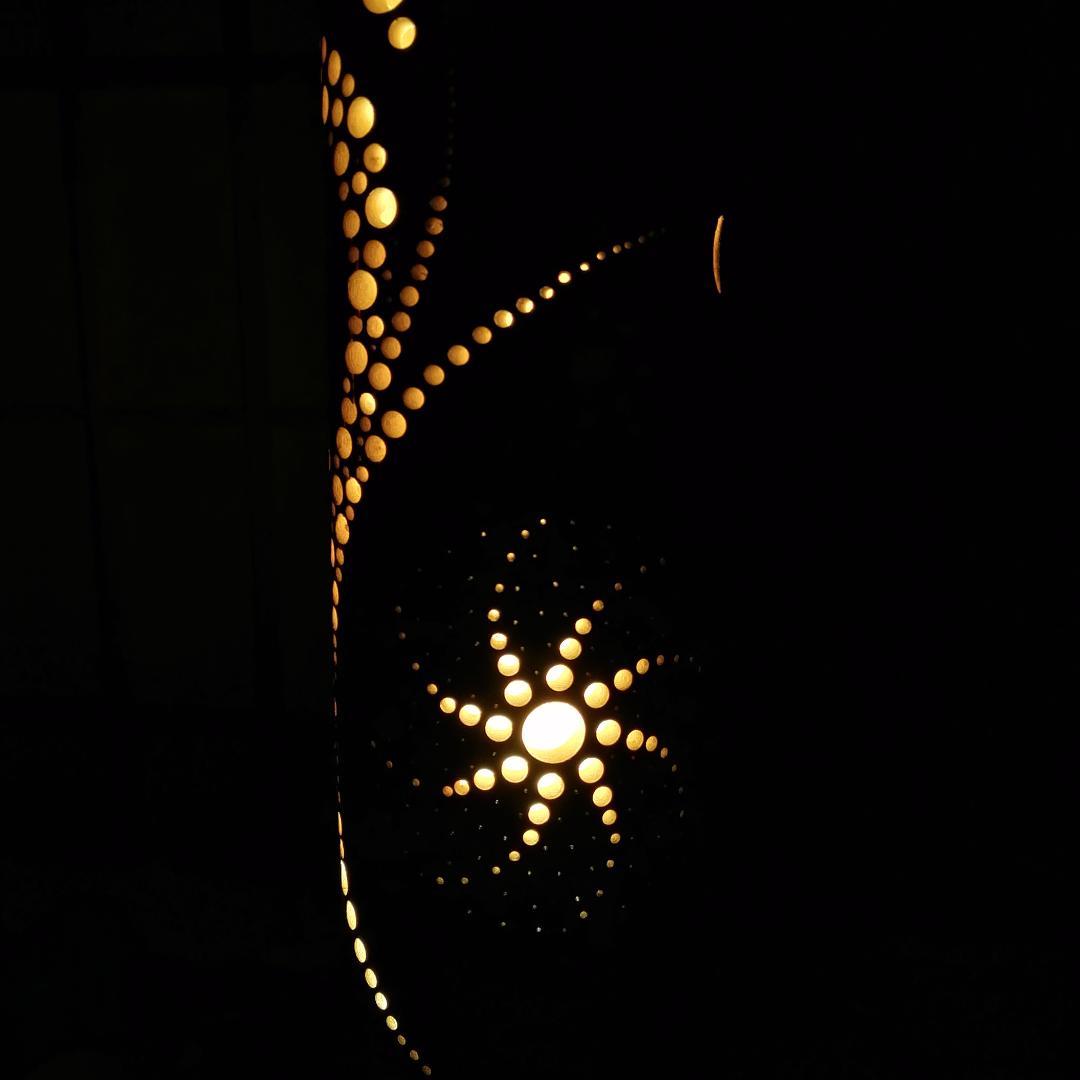 癒し灯火　竹行灯　No23255