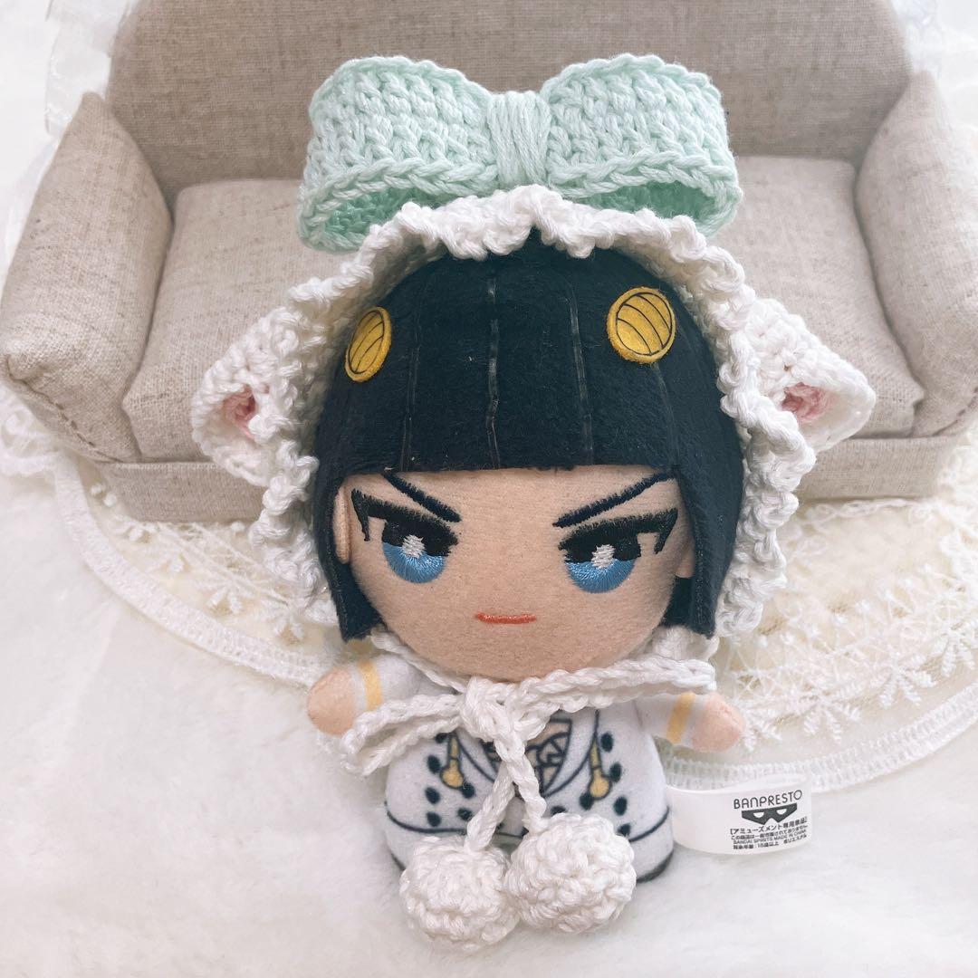 10㎝ ちびぐるみ　にじぱぺ　ぬい服　子ひつじちゃんボンネット　ミント　3