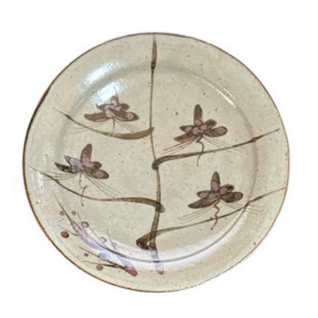 十三代 中里太郎右衛門陶房 絵唐津 松文皿 22cm 共箱 栞付 唐津焼