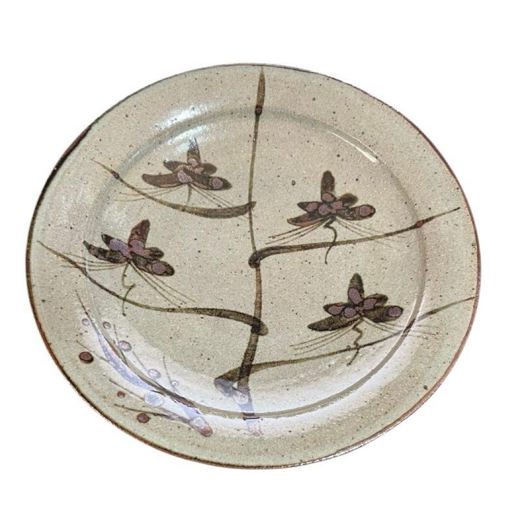 十三代 中里太郎右衛門陶房 絵唐津 松文皿 22cm 共箱 栞付 唐津焼