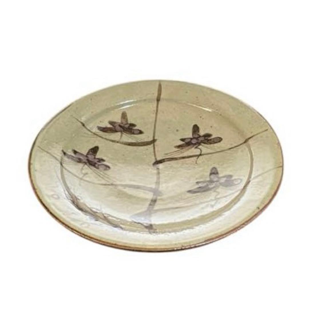十三代 中里太郎右衛門陶房 絵唐津 松文皿 22cm 共箱 栞付 唐津焼