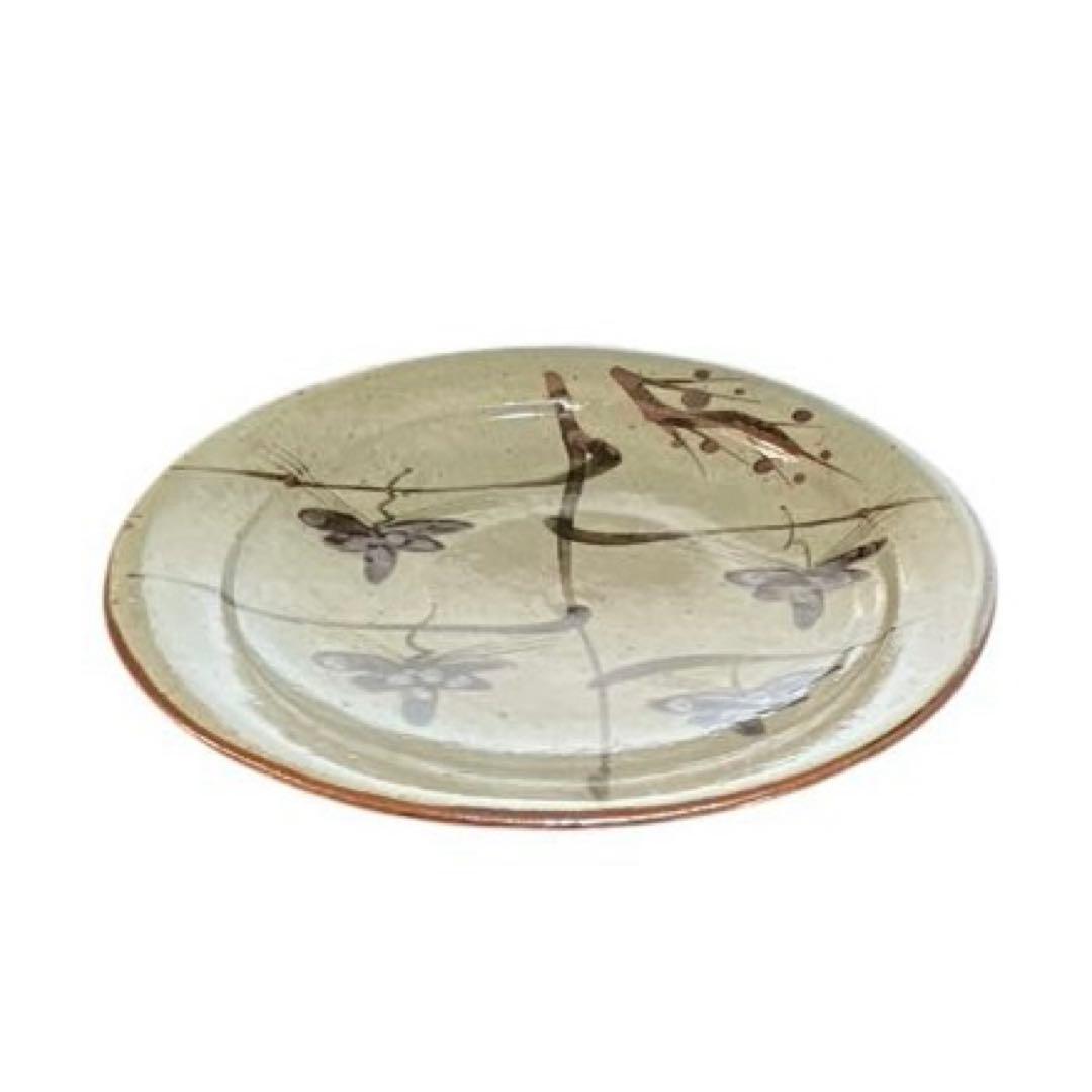 十三代 中里太郎右衛門陶房 絵唐津 松文皿 22cm 共箱 栞付 唐津焼