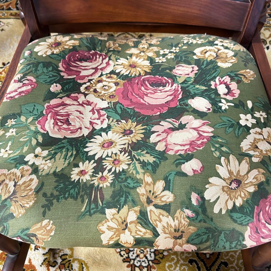 ꧁レトロ家具꧂花柄ロッキングチェア 揺れ 揺り 椅子 いす イス チェア