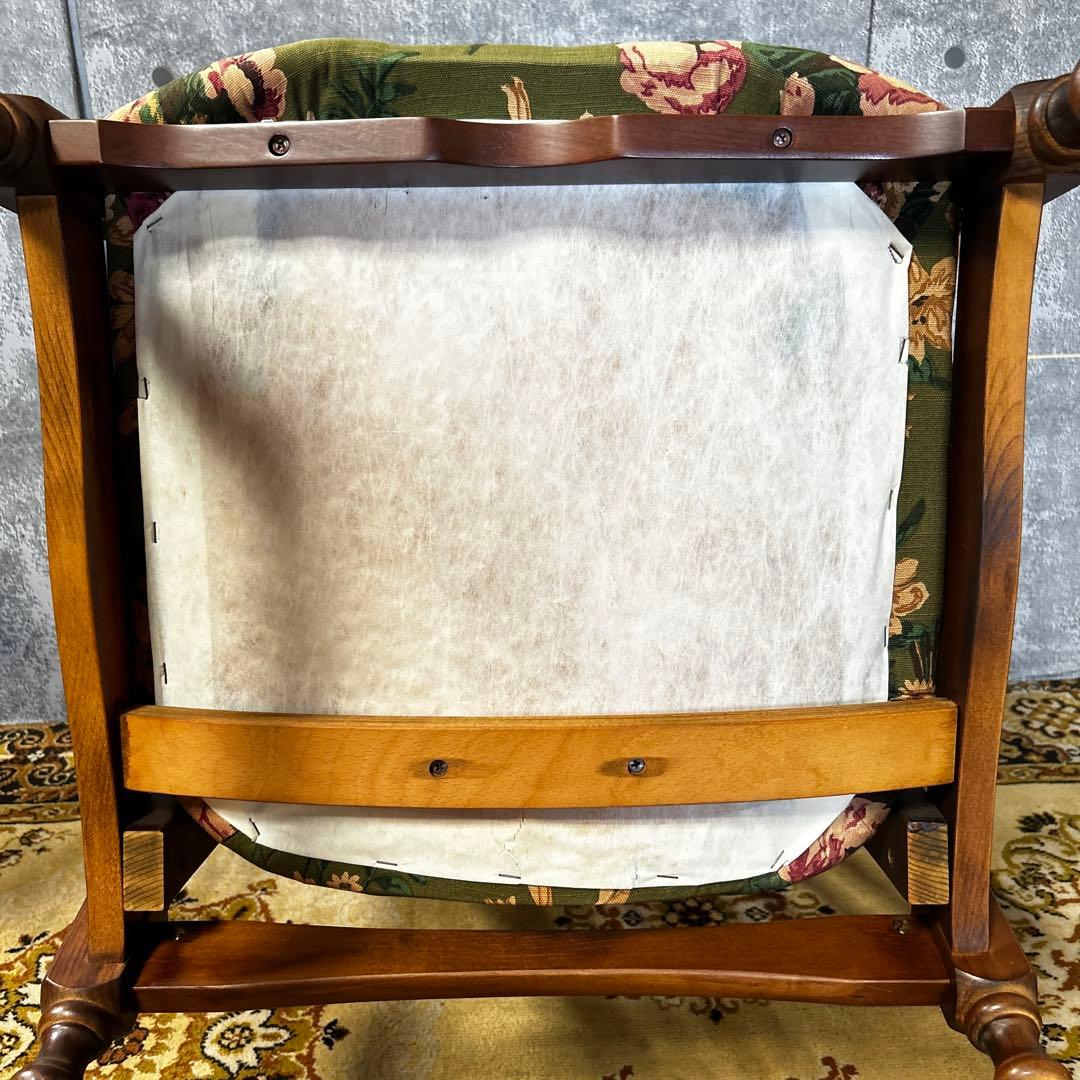 ꧁レトロ家具꧂花柄ロッキングチェア 揺れ 揺り 椅子 いす イス チェア