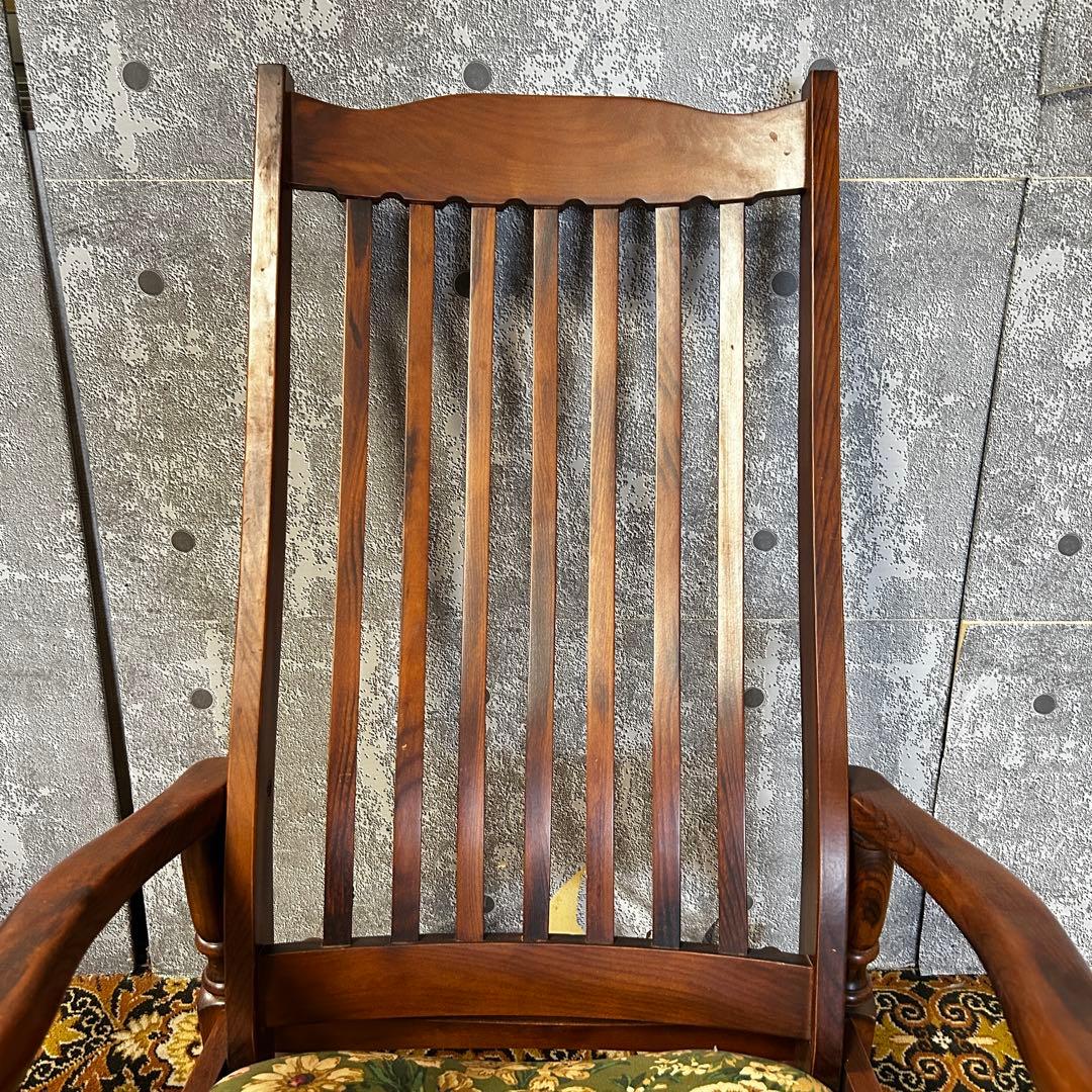 ꧁レトロ家具꧂花柄ロッキングチェア 揺れ 揺り 椅子 いす イス チェア