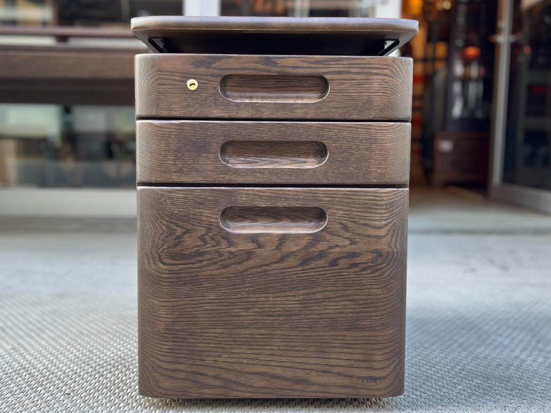 現行モデル☆浜本工芸／No.32／デスクチェスト／デスクワゴン／キャビネット