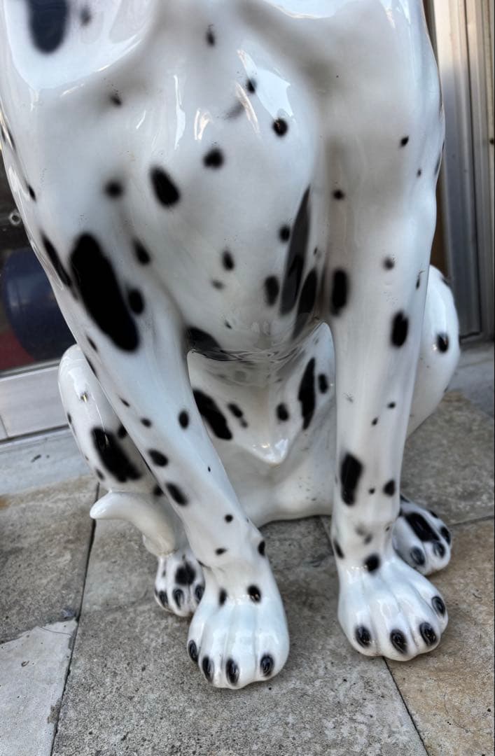 ☆週末大特価☆イタリー製ダルメシアン 陶器 置物　80センチ