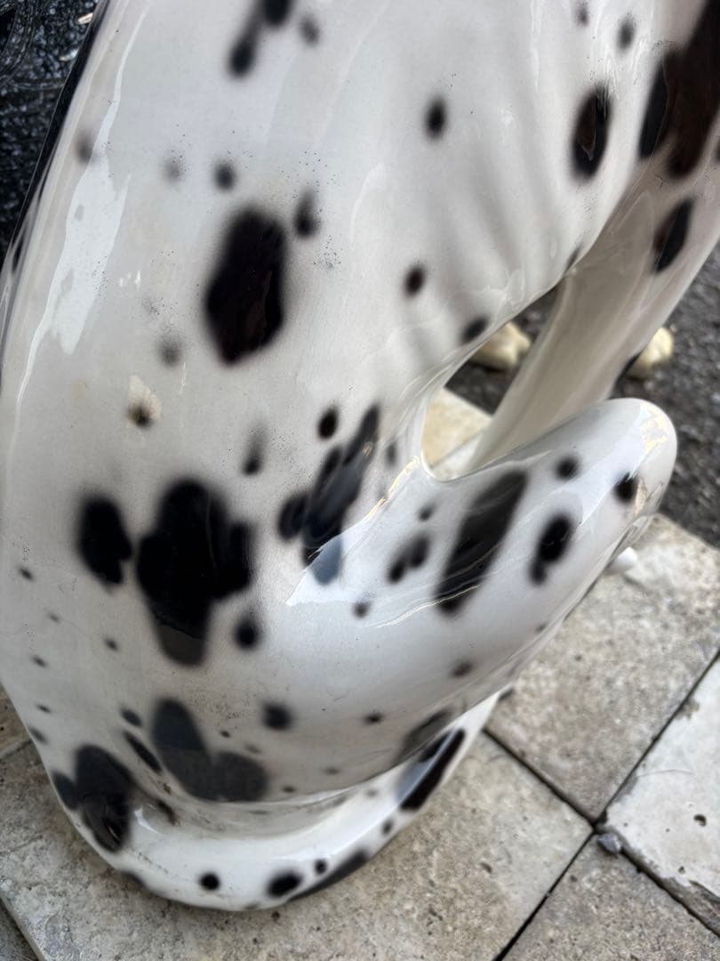 ☆週末大特価☆イタリー製ダルメシアン 陶器 置物　80センチ