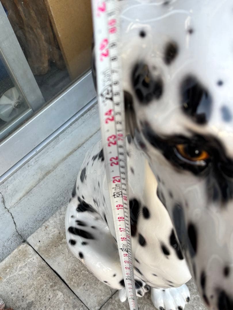 ☆週末大特価☆イタリー製ダルメシアン 陶器 置物　80センチ