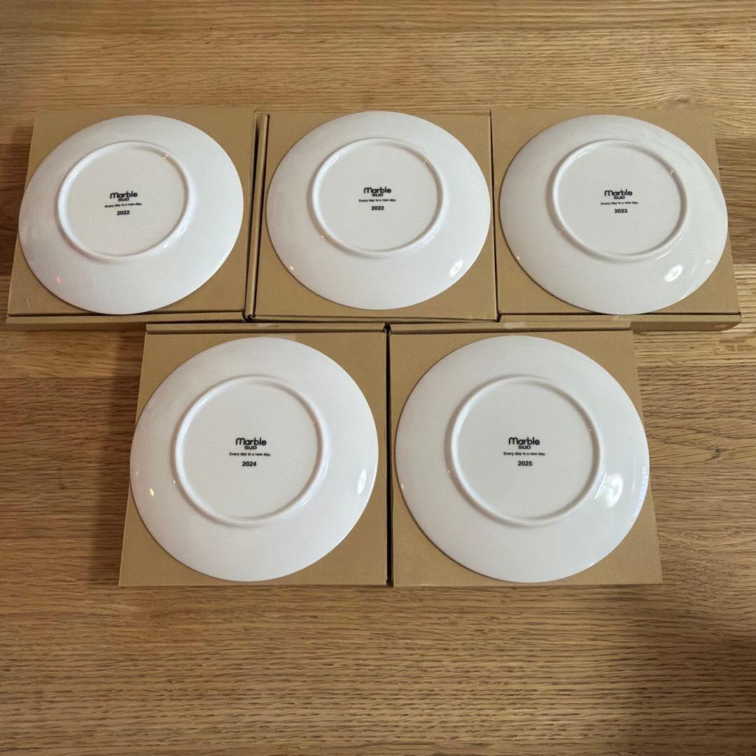 Marble SUD マーブルシュッド ノベルティ イヤープレート5枚セット