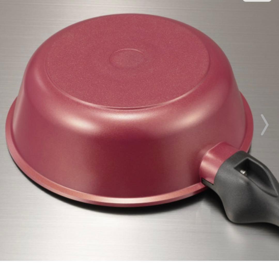 【新品未使用】＜26cm＞こびりつきにくいプレミアムダブルマーブル深型フライパン