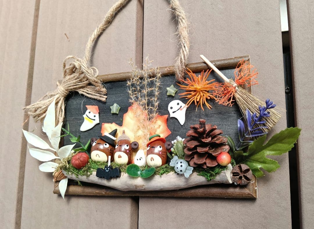 2点、専用です。✾どんぐりアート　ハロウィンのリース、ハロウィンの壁掛け✾