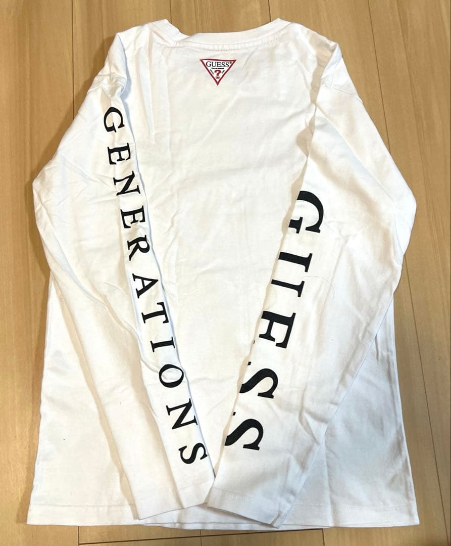 【2018限定】GENERATIONS×GUESS 袖ロゴ S 白 ロンT