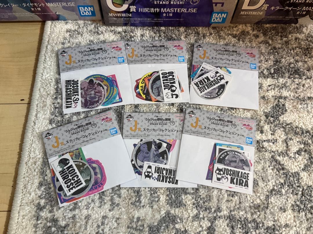 ジョジョ一番くじ　B.C.D.ラストワン 4点&ステッカーセット