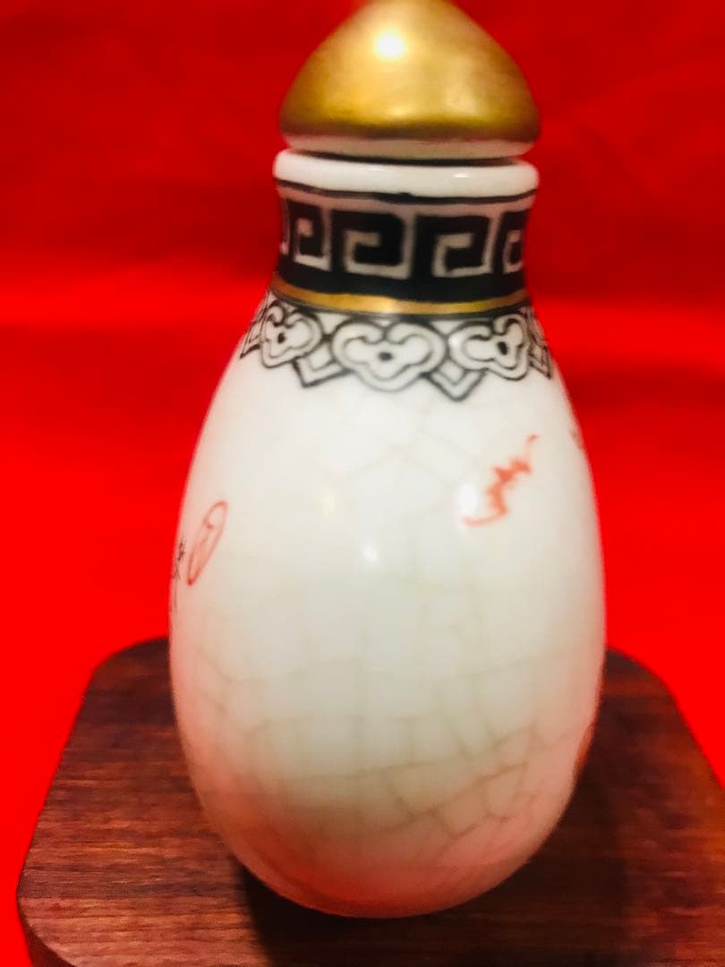 中国 景德鎮 陶磁鼻煙壺 手絵 「笑面佛」