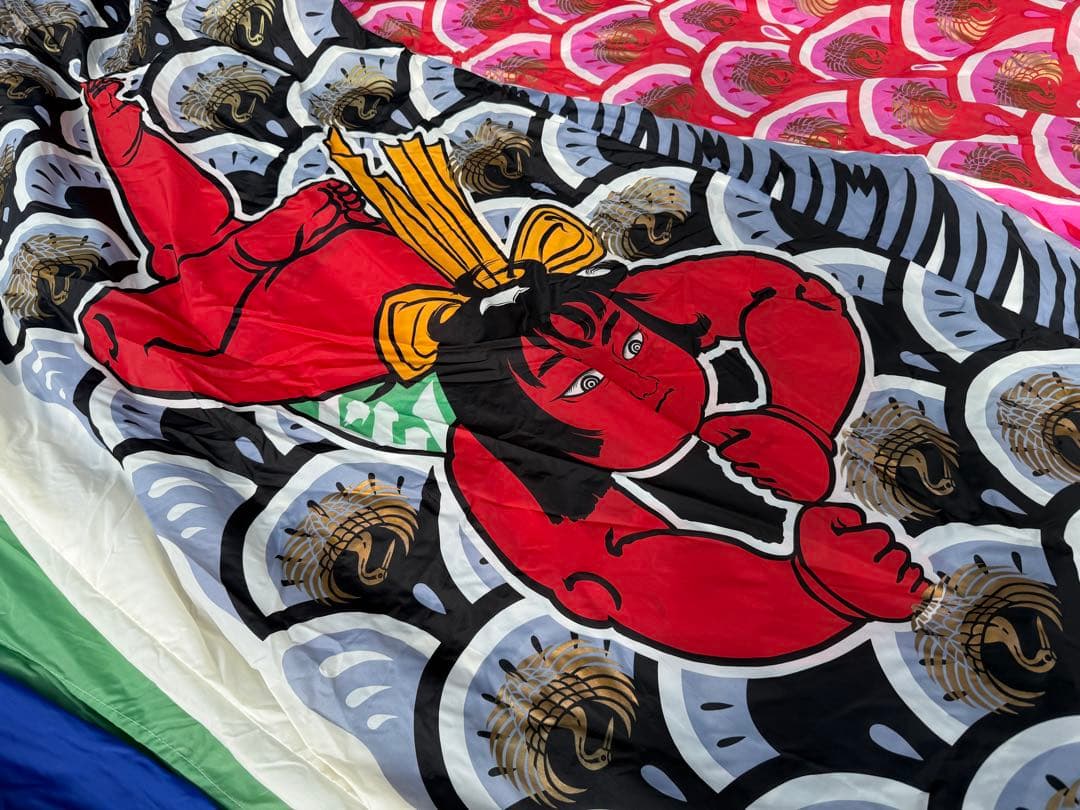 中古 鯉のぼり【A】5m 両面金太郎 こいのぼり 3色+吹流し こどもの日 節句