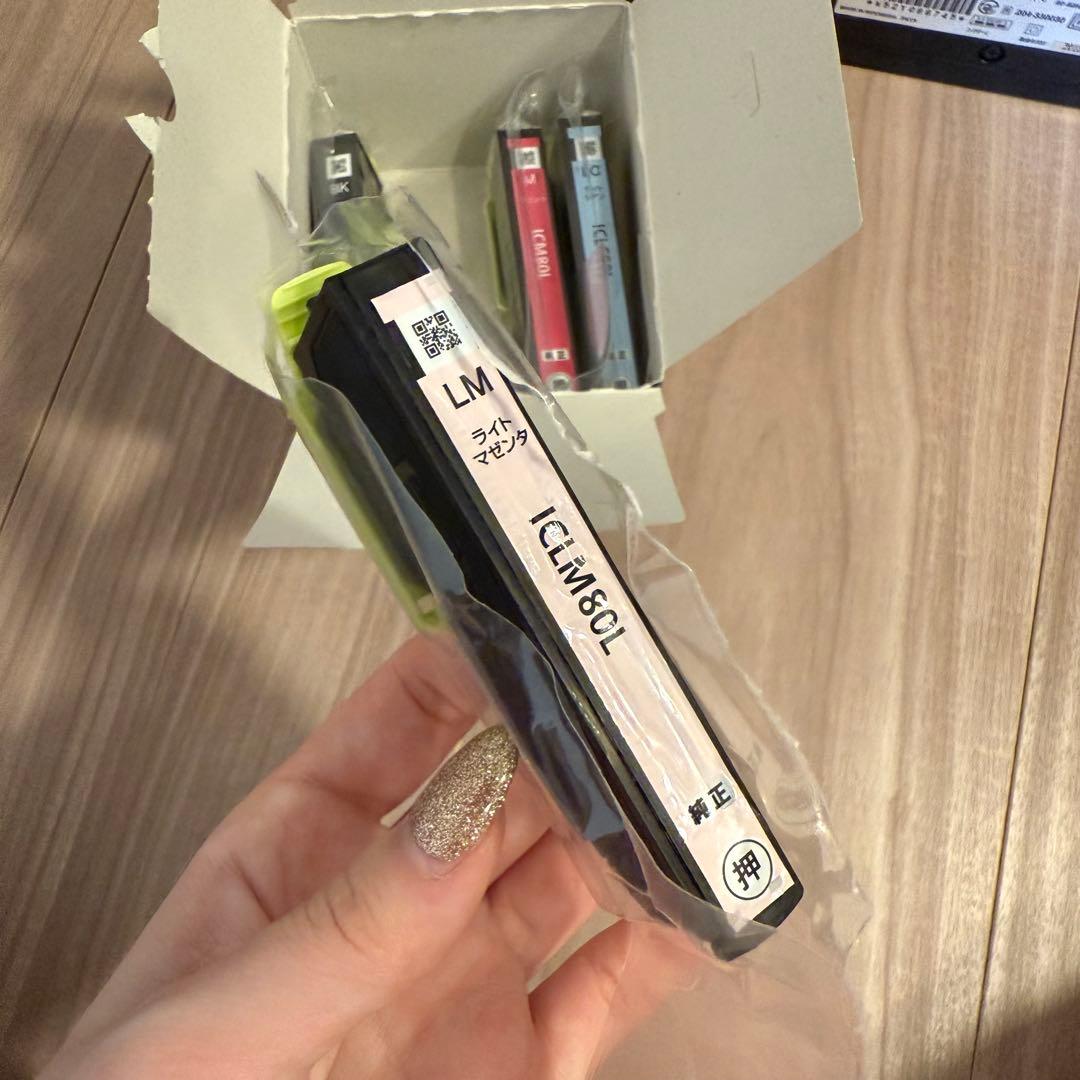 【美品】EPSONプリンター　EP808AB 純正インク残量あり　未使用4本付