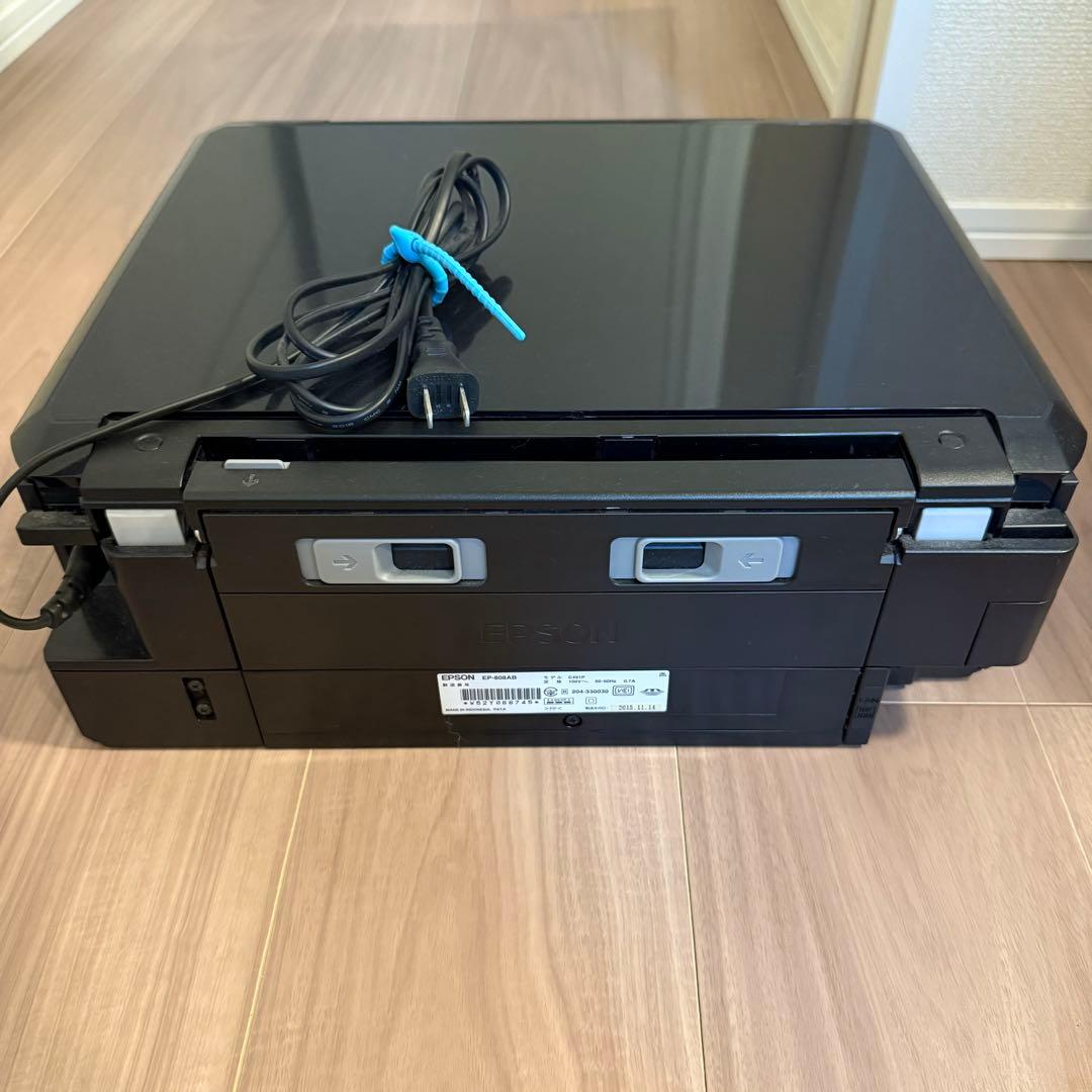 【美品】EPSONプリンター　EP808AB 純正インク残量あり　未使用4本付