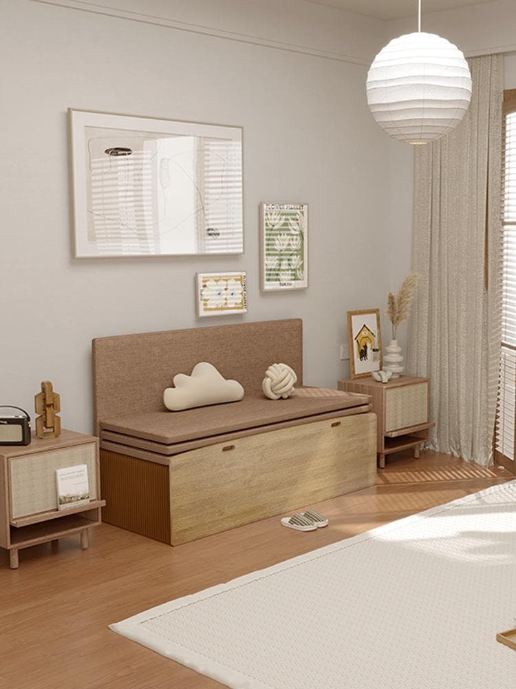 ペーパー折りたたみベッド幅100㎝高さ16㎝組立不要マットレス付き 一人暮らし